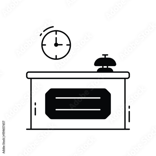 Reception desk vector icon