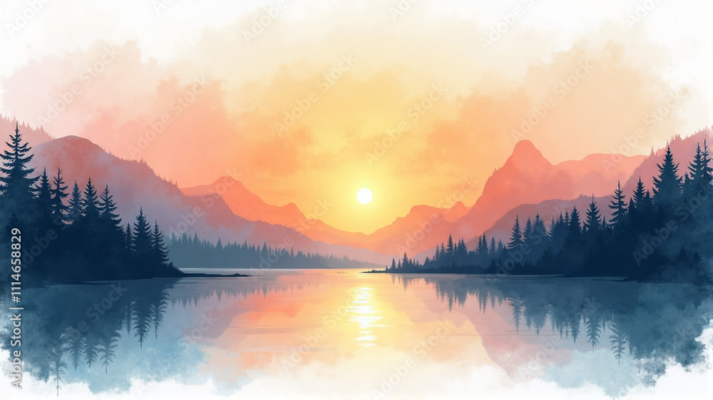 Obraz premium sunrise in the mountains