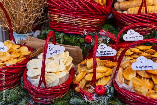 Smoked cheese at Christmas market