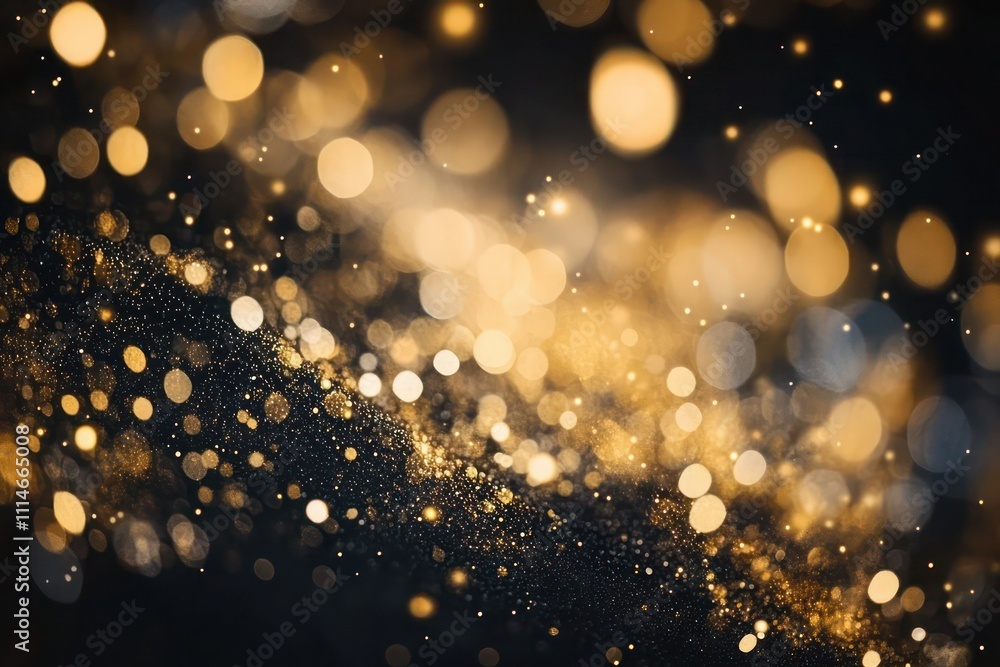 Soft blurred gold bokeh on a black background, creating a magical, luminous effect with warm tones. Soft blurred gold bokeh on a black background, creating a magical, luminous effect with warm tones.