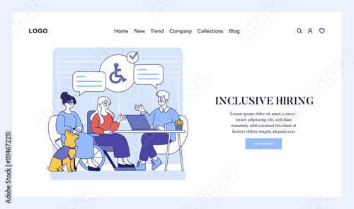 Inclusion In Media And Work. Flat Vector Illustration