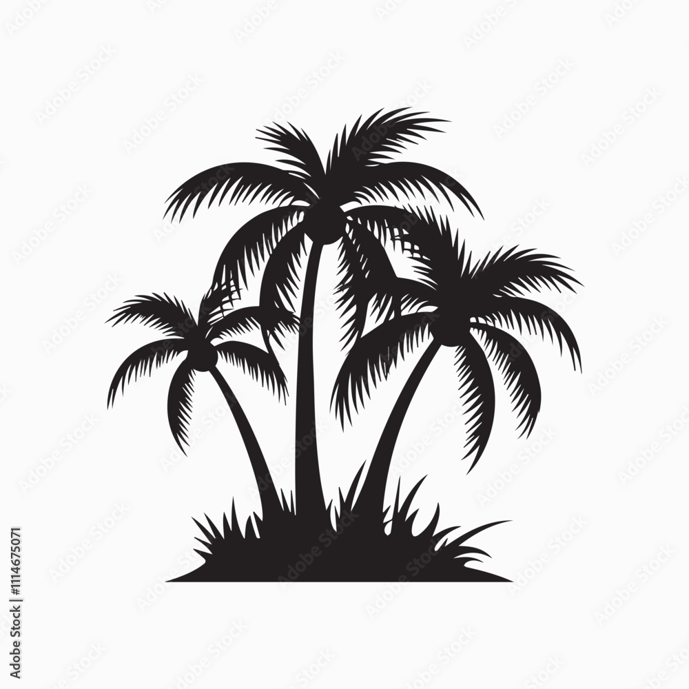 Fototapeta premium Palm trees icon simple style