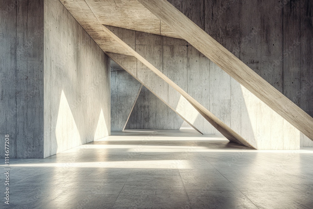 Obraz premium Modern Concrete Architecture Interior Design