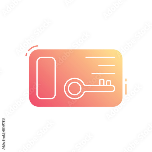 Key card vector icon