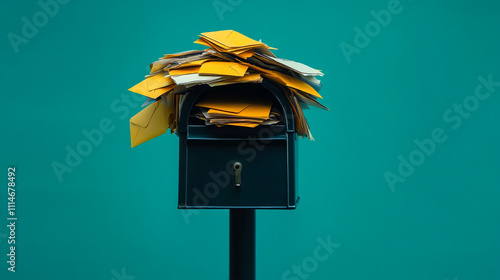 Overwhelmed Mailbox  Postal Service  Letters  Envelopes  Correspondence  Communication Ove photo