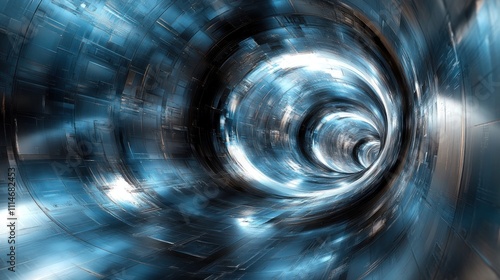 Abstract Digital Tunnel: A Journey Through Cyberspace