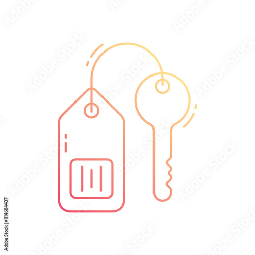 Room key vector icon