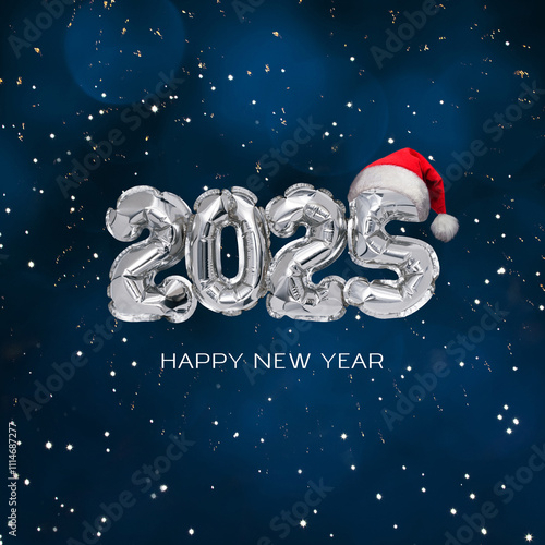 Happy New Year 2025 Greeting card. photo