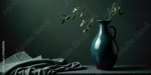 Captivating Ceramic Vessel with Lush Foliage5 photo