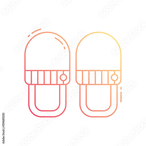 Slippers vector icon