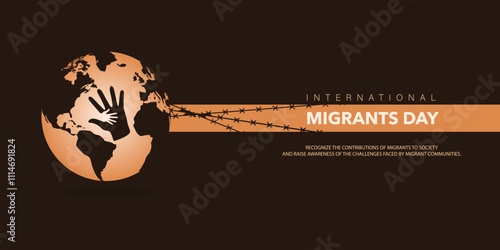 World Refugee day concept Vector Illustration. World refugee day campaign poster or awareness poster template. International Migrants Day concept.