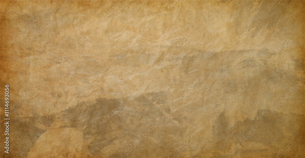 Processed collage of ancient scroll sheet of brown aged paper texture. Background for banner, backdrop or texture for 3D mapping .Old brown paper canvas texture grunge background. empty old vintage Processed collage of ancient scroll sheet of brown aged paper texture. Background for banner, backdrop or texture for 3D mapping .Old brown paper canvas texture grunge background. empty old vintage