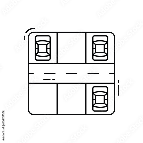 Parking lot vector icon