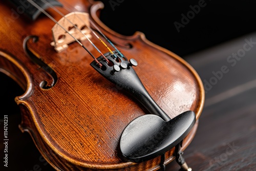 Close-up of a classical violin photo