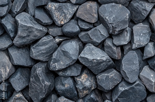 Pile of dark gray slate rocks