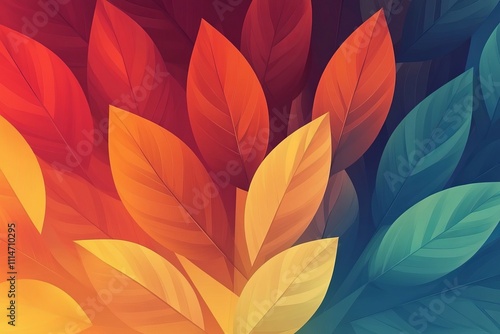 Wallpaper Mural colorful leaf wallpaper  Torontodigital.ca