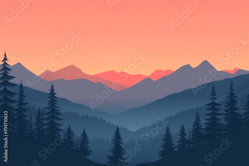 simple vector background wallpaper gradient with nature landscape photo