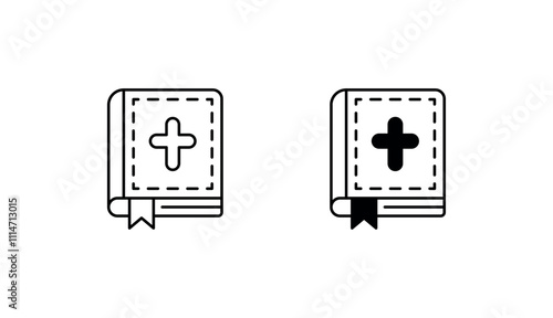 Bible icon design with white background stock illustration