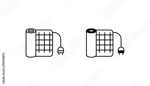 Heating Mat icon design with white background stock illustration