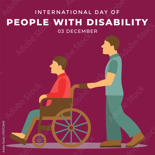 International Day of Persons with Disabilities (IDPD) is celebrated every year on 3 December. to raise awareness of the situation of disabled persons in all aspects of life. Vector illustration