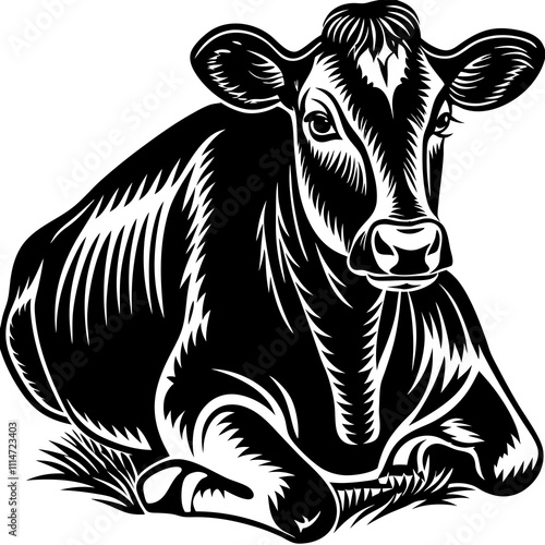 Wallpaper Mural Cow vector silhouette, isolated white background

 Torontodigital.ca