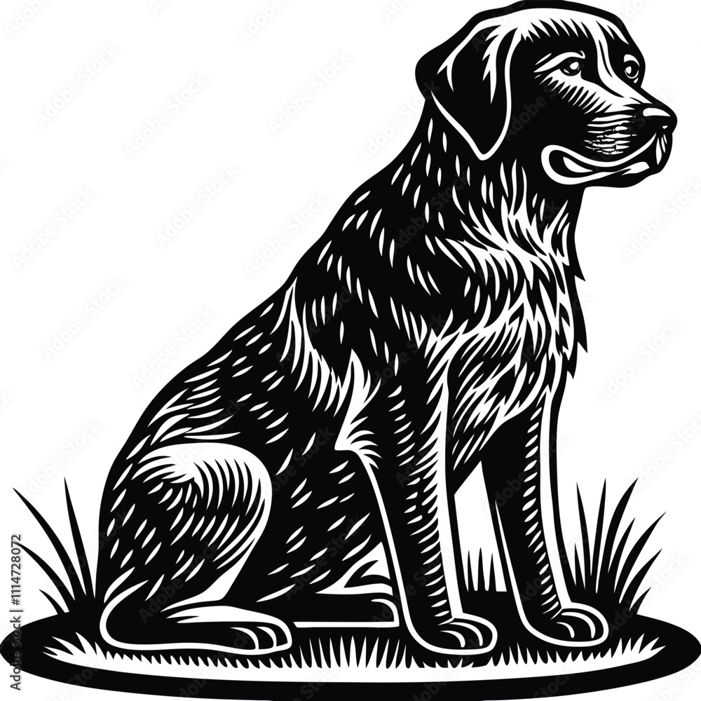 custom made wallpaper toronto digitalDog vector silhouette, isolated white background