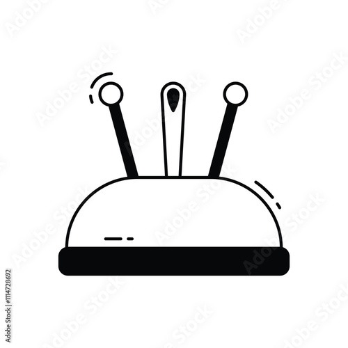 Pin cushion vector icon