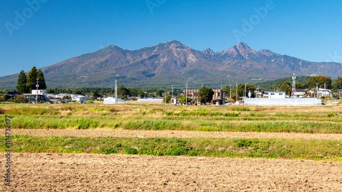 秋の八ヶ岳連峰　北杜市　山梨県　日本