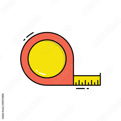 Measuring tape vector icon