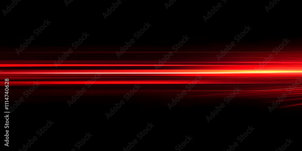 Red line of light speed motion background. red fast movement background design faster. concept texture of digital technology speedy move and space black