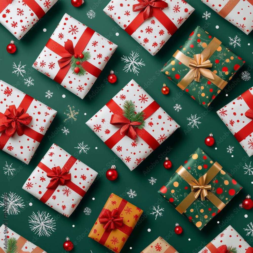 Christmas present gift wrap wallpaper background Christmas present gift wrap wallpaper background