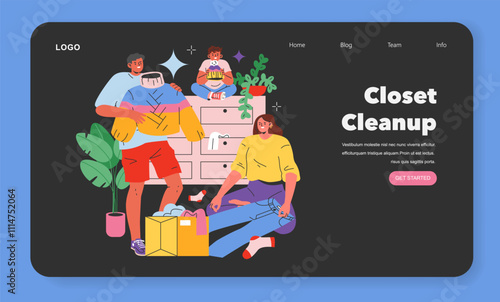 House Cleaning. Flat Vector Illustration