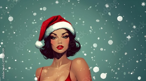 Vintage Christmas Woman