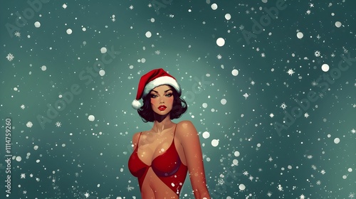 Vintage Christmas Woman