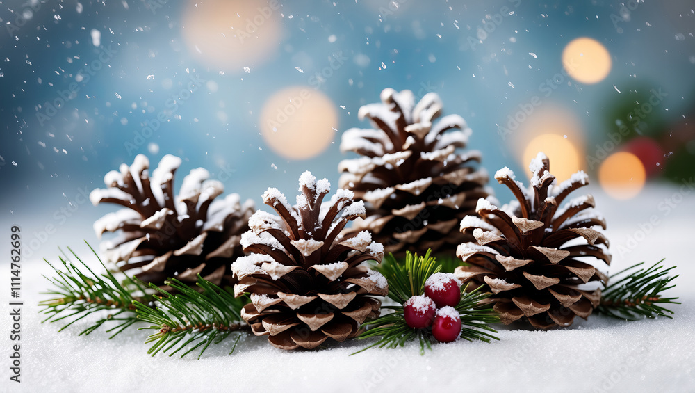 Pine Cones on Snowy Ground for Winter Nature Decor
Pine Cones on Snowy Ground for Winter Nature Decor