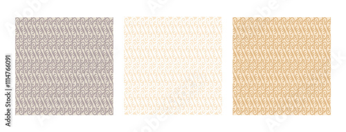 Set of seamless patterns in retro style beige