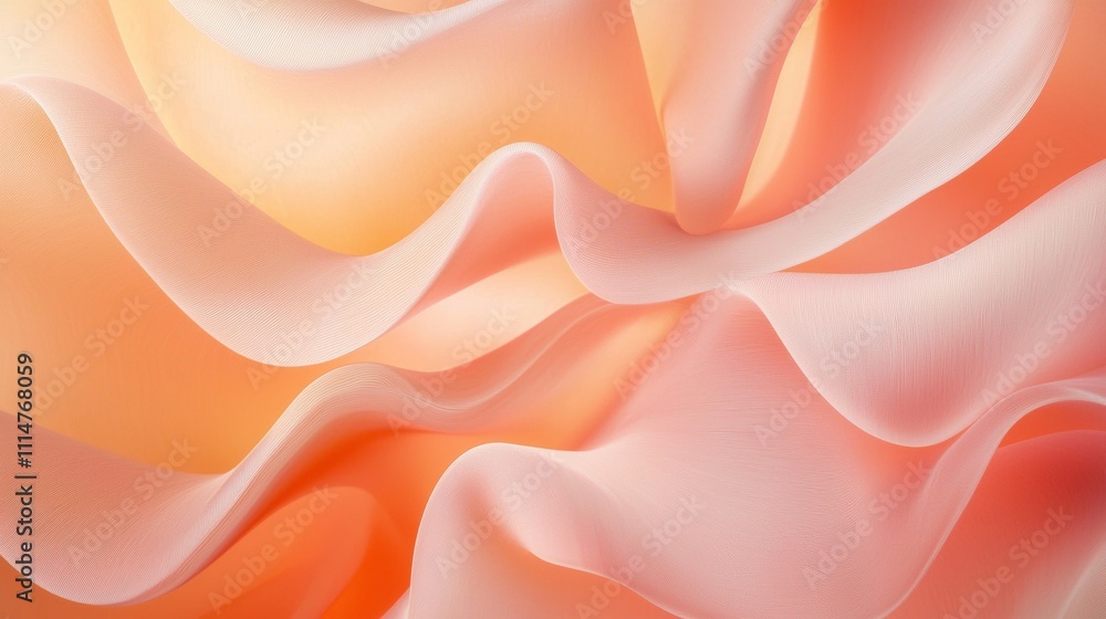 Smooth, undulating waves of pink and orange create a captivating abstract composition, ideal for backgrounds and design projects seeking a touch of elegance and fluidity Smooth, undulating waves of pink and orange create a captivating abstract composition, ideal for backgrounds and design projects seeking a touch of elegance and fluidity
