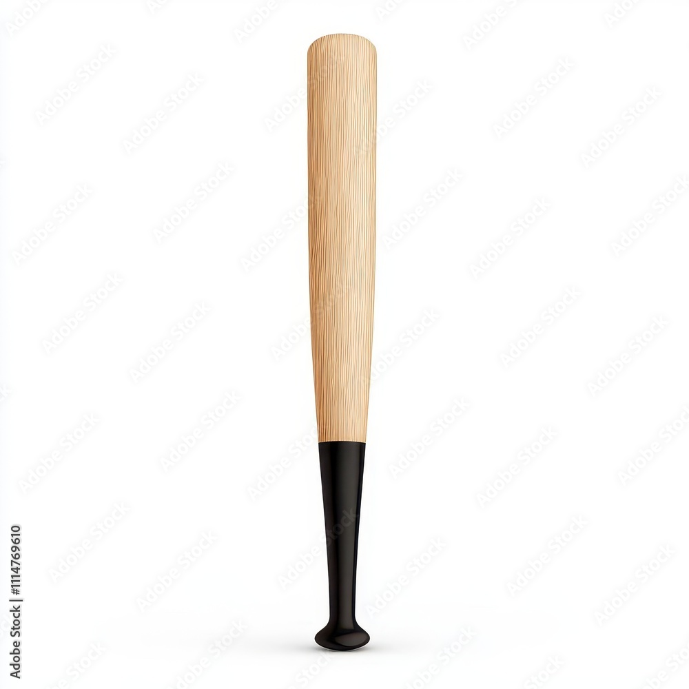 Obraz premium a baseball bat clipart, wooden texture, brown vector design, isolated on white background