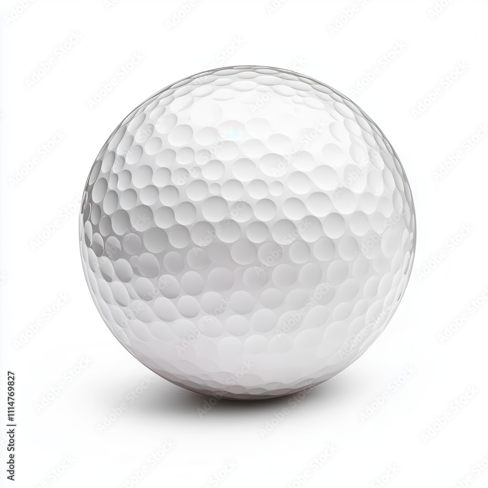a golf ball clipart, textured pattern, white and gray tones, isolated on white background