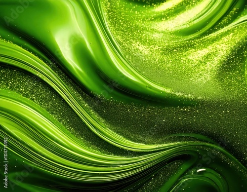 vibrant metallic candy coat lime green paint texture silky smooth liquid satin effect background wallpaper