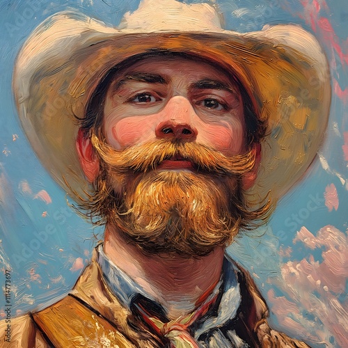 Golden Beard Under the Sky