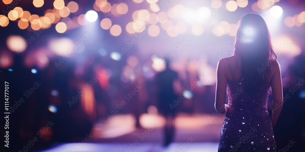 Fototapeta premium abstract blurred event with people for background