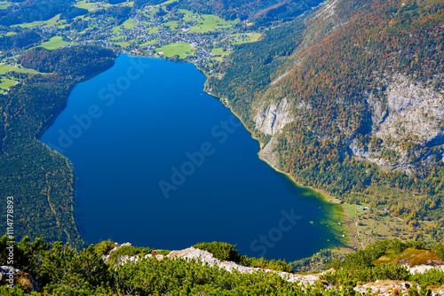 Breathtaking Alpine Landscape of Altaussee Lake and Surrounding Mountains