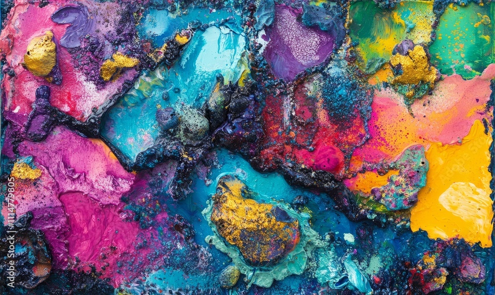 Naklejka premium Artist palettes featuring vibrant colors that are great for inspiration, creative projects, and art supplies.