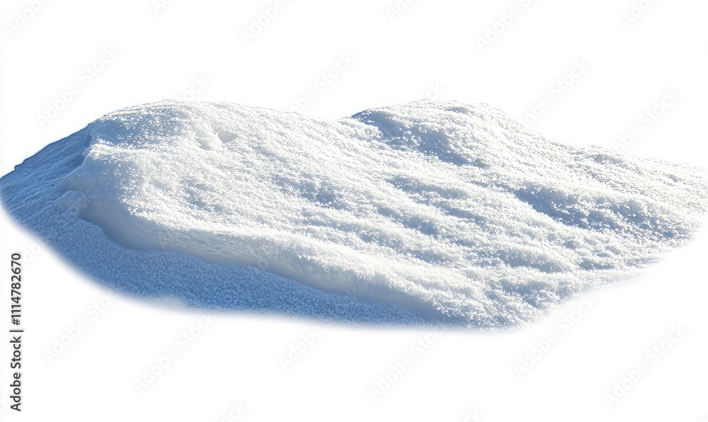 Fototapeta premium It is a beautiful snowdrift isolated on a white background. Background of winter snow.