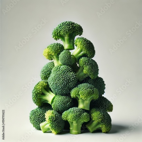 cute, miniature, funny stylized baby food broccoli 