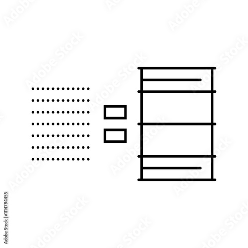 barrel of oil equivalent boe line icon vector. barrel of oil equivalent boe sign. isolated contour symbol black illustration