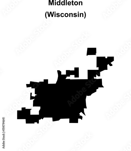 Middleton (Wisconsin) blank outline map
