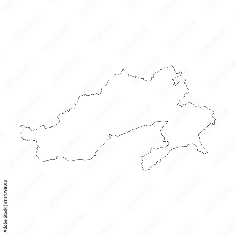 Fototapeta premium Arunachal Pradesh state blank outline map