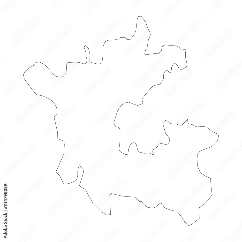 Fototapeta premium Dadra and Nagar Haveli state blank outline map